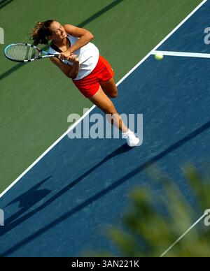 4. August 2005: Jennifer Russell aus den USA in Doppel-Action während des Acura Classic im La Costa Resort and Spa On in Carlsbad, Kalifornien. (Bild: © John Green/Cal Sport Media) Stockfoto
