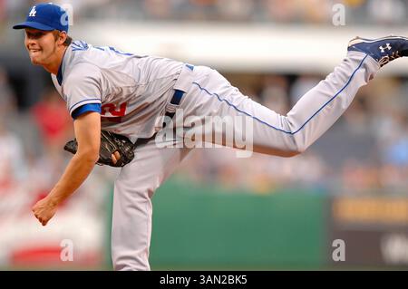 7. April 2010: Clayton Kershaw #22 beim Spiel Pittsburgh Pirates vs Los Angeles Dodgers im PNC Field in Pittsburgh. Fotograf Jason Pohuski/Cal Sport Media (Foto: © Jason Pohuski/Cal Sport Media/ZUMApress.com) Stockfoto