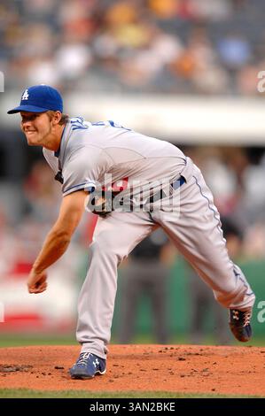 7. April 2010: Clayton Kershaw #22 beim Spiel Pittsburgh Pirates vs Los Angeles Dodgers im PNC Field in Pittsburgh. Fotograf Jason Pohuski/Cal Sport Media (Foto: © Jason Pohuski/Cal Sport Media/ZUMApress.com) Stockfoto