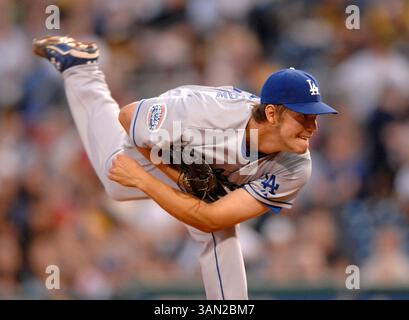 7. April 2010: Clayton Kershaw #22 beim Spiel Pittsburgh Pirates vs Los Angeles Dodgers im PNC Field in Pittsburgh. Fotograf Jason Pohuski/Cal Sport Media (Foto: © Jason Pohuski/Cal Sport Media/ZUMApress.com) Stockfoto