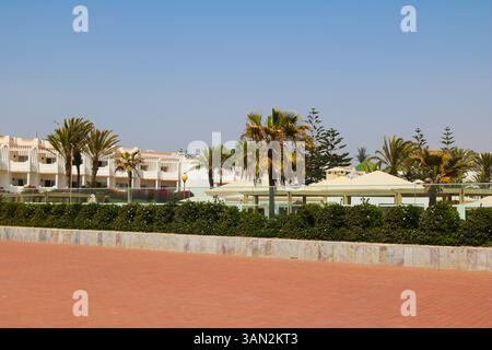 Resort Hotel in der Nähe von agadir Strand umgeben von Palmen in agadir Stadt marokko Stockfoto