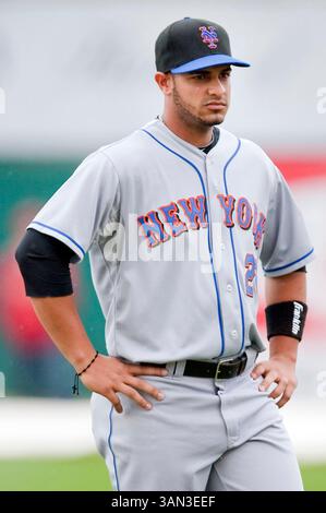 März 2010: Mets Fernando Martinez (26) während des Frühjahrstrainings zwischen den Houston Astros und den New York Mets im Osceola County Stadium in Kissimmee, FL (Credit Image: © Romeo Guzman/Cal Sport Media/ZUMApress.com) Stockfoto