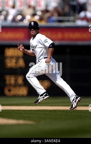 19. April 2007: Marcus Giles von den San Diego Padres in Aktion während des Spiels zwischen den San Diego Padres und den Arizona Diamondbacks im Petco Park in San Diego, Kalifornien (Bild: © John Green/Cal Sport Media) Stockfoto