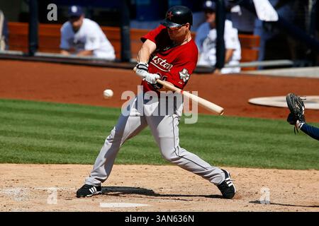 19. August 2007: Houston Astros Right Fielder Luke Scott #30 Pinch Hits während eines Spiels gegen die San Diego Padres im Petco Park in San Diego, Kalifornien. Die Padres besiegten die Astros mit 5:3. (Bild: © Jody Gomez/Cal Sport Media) Stockfoto
