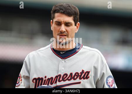 29. April 2010: Carl Pavano (48) der Minnesota Twins während des MLB-Baseballspiels zwischen den Minnesota Twins und Detroit Tigers im Comerica Park in Detroit, Michigan. (Bild: © Rick Osentoski/Cal Sport Media/ZUMApress.com) Stockfoto