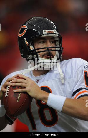 12. Oktober 2008 - Atlanta GA. Chicago trägt Kyle Orton #18 im Einsatz im Georgia Dome in Atlanta GA. Atlanta Falcons besiegten die Chicago Bears 22:20. Bill McGuire / CSM (Credit Image: © Cal Sport Media/ZUMA Press) Stockfoto