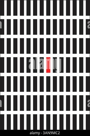 Illustrationskunst bauhaus introvertiert Stock Vektor