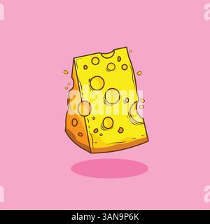 Illustration Vektorgrafik von Käsescheiben Stock Vektor