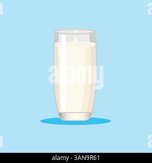 Milchglas weiß Vektor-Illustration Spritzwasser Milch Stock Vektor