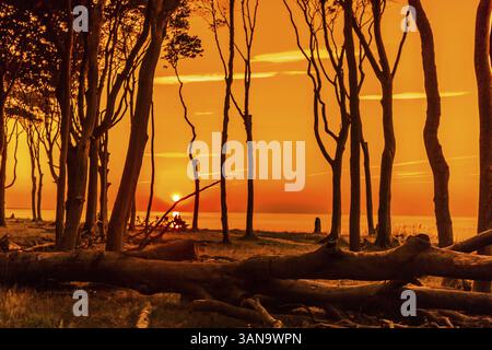 Sonnenuntergang Ostsee Stockfoto