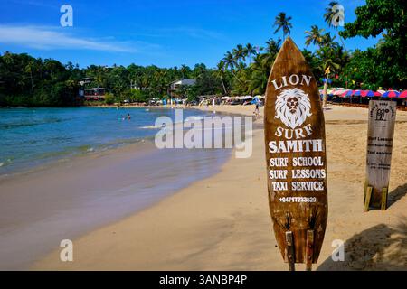 Sri Lanka, südliche Provinz, Dikwella District, Hiriketiya Beach Stockfoto