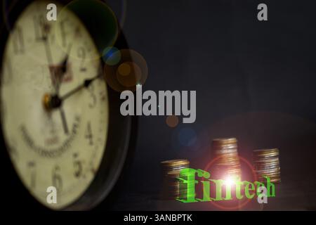 Konzept der Fonancial-Technologie PR Fintech Stockfoto