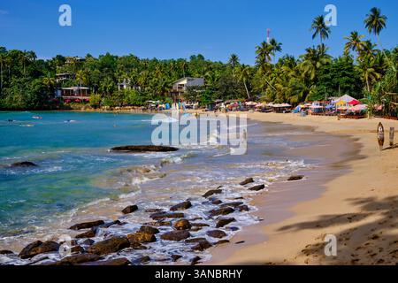 Sri Lanka, südliche Provinz, Dikwella District, Hiriketiya Beach Stockfoto