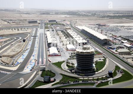 14. März 2010 - Sakhir, Bahrain - Luftaufnahme der Rennstrecke...Formel-1-Weltmeisterschaft, Rd 1, Bahrain Grand Prix, Rennen, Bahrain International Circuit. (Vermerk: © Sutton Motorsports/ZUMApress.com) Stockfoto