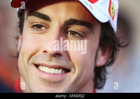 14. März 2010: Sakhir, Bahrain – Fernando Alonso (ESP) Ferrari, Formel-1-Weltmeisterschaft, Rd 1, Grand Prix von Bahrain, Rennen, Bahrain International Circuit. (Vermerk: © Sutton Motorsports/ZUMApress.com) Stockfoto