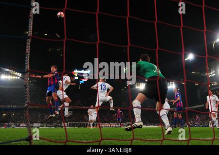 24. März 2010: Beim Spiel der Axpo League im St. Jacob Park in Basel kämpft der FC Basel gegen den FC Zürich. Das Spiel endete mit 4:1. (Bild: © John Middlebrook/Cal Sport Media/ZUMApress.com) Stockfoto