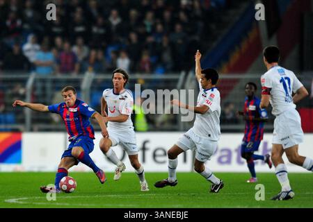 24. März 2010: Xherdan Shaqiri des FC Basel beim Spiel der Axpo League im St. Jacob Park in Basel. Das Spiel endete mit 4:1. (Bild: © John Middlebrook/Cal Sport Media/ZUMApress.com) Stockfoto