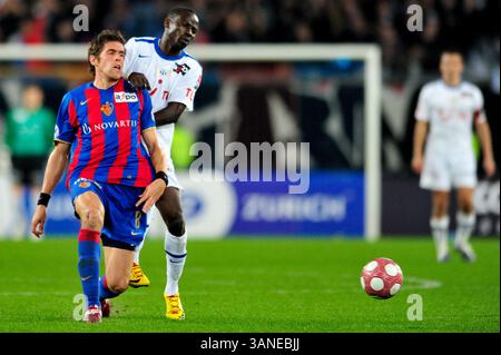24. März 2010: Benjamin Huggel des FC Basel beim Spiel der Axpo League im St. Jacob Park in Basel. Das Spiel endete mit 4:1. (Bild: © John Middlebrook/Cal Sport Media/ZUMApress.com) Stockfoto