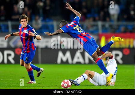 24. März 2010: Jaqcues Zoua Daogari des FC Basel im St. Jacob Park in Basel, Schweiz. Das Spiel endete mit 4:1. (Bild: © John Middlebrook/Cal Sport Media/ZUMApress.com) Stockfoto