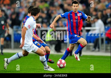 24. März 2010: Behrang Safari des FC Basel beim Spiel der Axpo League im St. Jacob Park in Basel. Das Spiel endete mit 4:1. (Bild: © John Middlebrook/Cal Sport Media/ZUMApress.com) Stockfoto