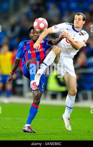 24. März 2010: Beim Spiel der Axpo League im St. Jacob Park in Basel kämpft der FC Basel gegen den FC Zürich. Das Spiel endete mit 4:1. (Bild: © John Middlebrook/Cal Sport Media/ZUMApress.com) Stockfoto