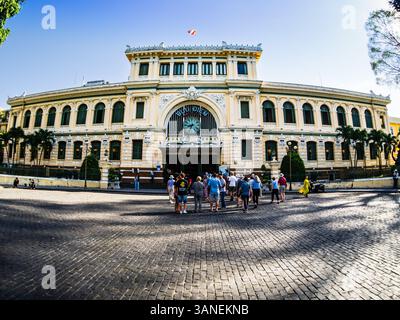 Buu Dien Saigon Central Post Office 1, Ho Chi Minh City, Vietnam Stockfoto