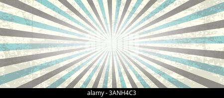 Alte alte alte Grunge schäbige Retro horizontale Poster Hintergrund mit divergierenden Balken. . Vektorabbildung Stock Vektor