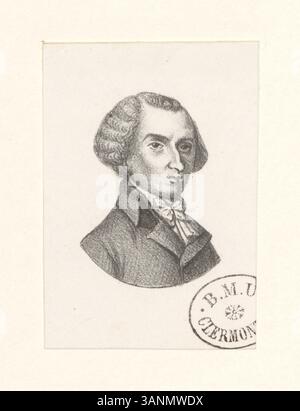 Diese Lithografie aus der Sammlung Boyer zeigt Jean-Baptiste Girot-Pouzol, geschaffen von Ambroise Tardieu, und erfasst seine historische und politische Bedeutung im Frankreich des 18. Jahrhunderts. Stockfoto