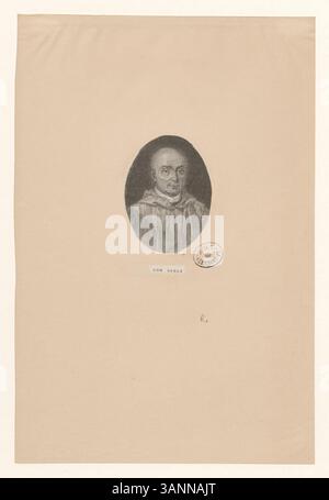 Dieser fotomechanische Druck zeigt Dom Gerle, eine historische Figur der französischen Religionsgeschichte. Es ist Teil der Boyer-Sammlung. Stockfoto