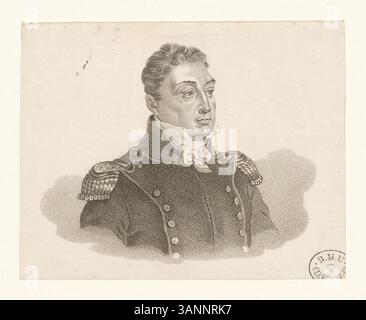 BOYER 1256 ist ein Tiefdruck von Gilbert du Motier, Marquis de Lafayette, aus der Boyer-Kollektion. Dieses Stück fängt Lafayettes Bedeutung sowohl in der amerikanischen als auch in der französischen Revolution ein und veranschaulicht sein Vermächtnis als Schlüsselfigur in beiden historischen Ereignissen. Stockfoto