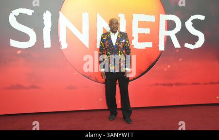London, Großbritannien. April 2025. Delroy Lindo bei der europäischen Filmpremiere „Sinners“, Cineworld Leicester Square, Leicester Square, am Montag, den 14. April 2025 in London, England, Großbritannien. CAP/CAN © CAN/Capital Pictures Credit: Capital Pictures/Alamy Live News Stockfoto
