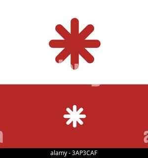 Modernes Design Mit Asterik-Design Stock Vektor