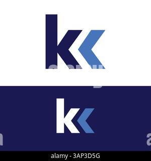 Modernes Design mit Buchstabe K-Logo Stock Vektor