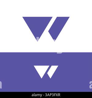 Modernes W-Logo-Design Stock Vektor