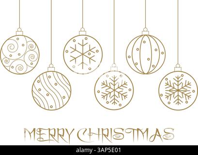 Weihnachtskugeln Gold Stock Illustration Stock Vektor