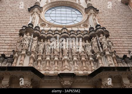 Heiligenreihe in der Abtei Santa Maria de Montserrat Stockfoto