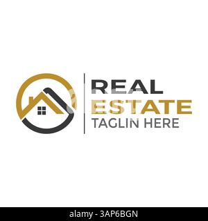 Moderner Real Estate Logo Design Vektor | Professionelle Haus & Immobilien Branding Vorlage. Stock Vektor