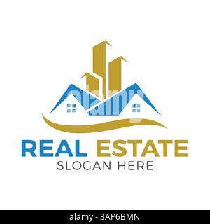 Moderner Real Estate Logo Design Vektor | Professionelle Haus & Immobilien Branding Vorlage. Stock Vektor