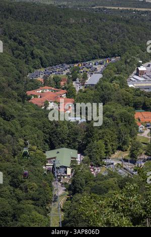 Panoramablick auf das Bodetal Thale Harz Stockfoto