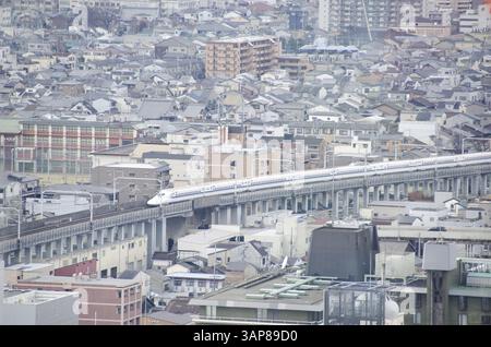 Überblick über die Stadt Kyoto in Japan mit Wahrzeichen, Tempeln und Schreinen, Kyoto, Japan, Asien Stockfoto