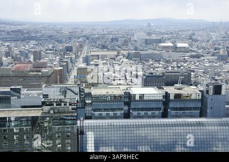 Überblick über die Stadt Kyoto in Japan mit Wahrzeichen, Tempeln und Schreinen, Kyoto, Japan, Asien Stockfoto