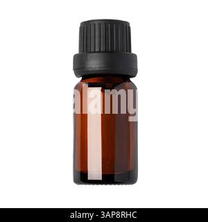 Braune Glasflasche für Kosmetik und Öle Stockfoto