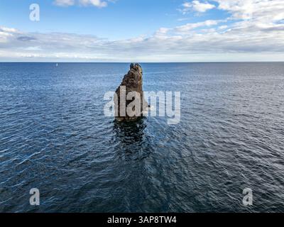 Die Insel Gorgulho im Lido-Viertel der Stadt Funchal, Hauptstadt der Insel Madeira, Portugal Stockfoto