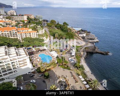 Hotels im Lido-Viertel von Funchal, Hauptstadt der Insel Madeira, Portugal Stockfoto