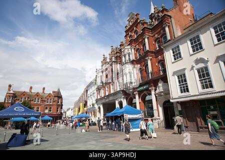 Blick auf Ipswich und Cornhill im Zentrum der Stadt, in Suffolk im Vereinigten Königreich Stockfoto