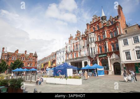 Blick auf Ipswich und Cornhill im Zentrum der Stadt, in Suffolk im Vereinigten Königreich Stockfoto
