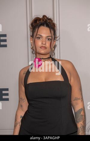 New York, Usa. April 2025. Tycia Diverchy nimmt am 15. April 2025 an der Premiere von Prime Video im Museum of Modern Art in New York, USA, Teil. (Foto von Thenews2/NurPhoto) Credit: NurPhoto SRL/Alamy Live News Stockfoto