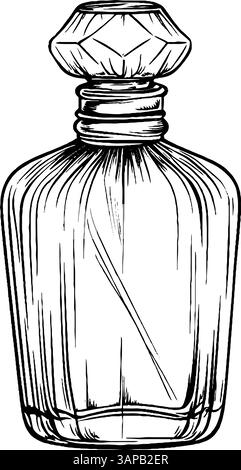 Diese Vintage Holzschnitt-Illustration präsentiert einen wunderschön gestalteten dekorativen Fan mit detaillierten Blumenmotiven und anmutigen Kurven Stock Vektor