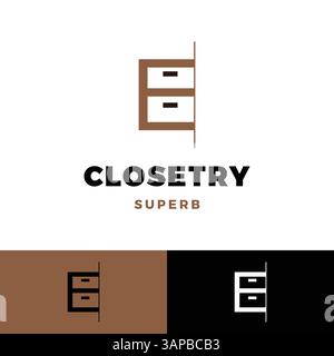 Design-Vorlage für Anfangsbuchstabe e e Closetry Icon Stock Vektor