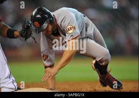 August 2011 . Die San Francisco Giants haben Feldspieler Cody Ross #13 in Aktion gelassen. Während des MLB-Spiels zwischen den San Francisco Giants und den Houston Astros im Minute Maid Park in Houston, Texas, gewinnen Giants 6-4 in 11 Innings. Manny Flores/CSM(Credit Image: â© Manny Flores/Cal Sport Media/ZUMAPRESS.com)(Credit Bild: © Manny Flores/Cal Sport Media/ZUMAPRESS.com) Stockfoto